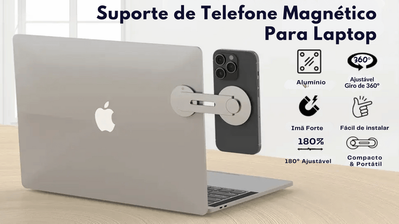 Suporte De Alumínio Ultrafino Magnético Para celular