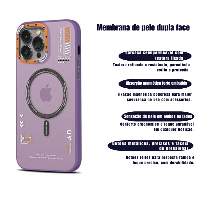 Case Moderna Magnética Com Magsafe Para Iphone