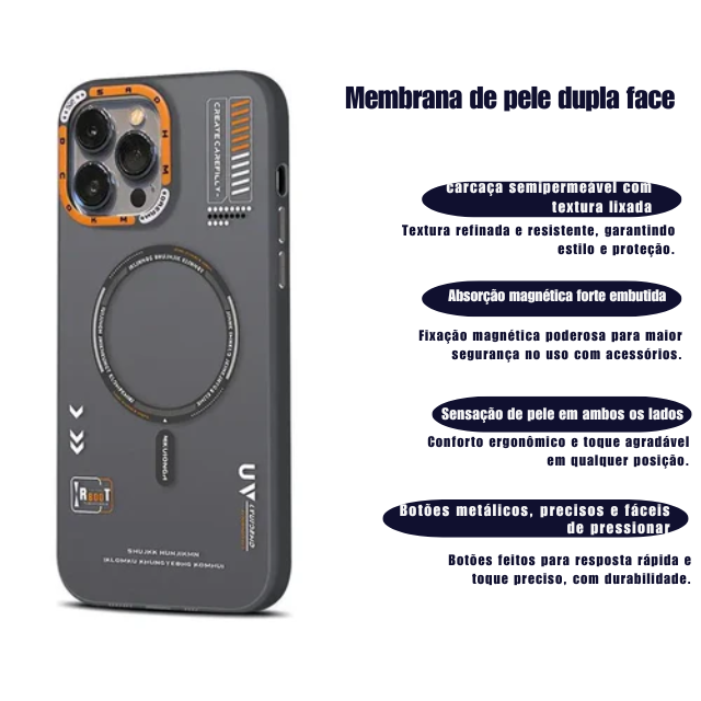 Case Moderna Magnética Com Magsafe Para Iphone