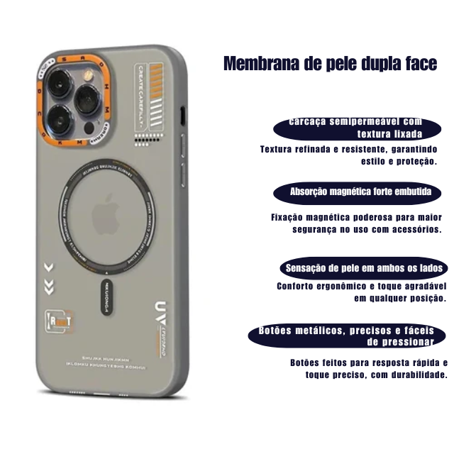 Case Moderna Magnética Com Magsafe Para Iphone