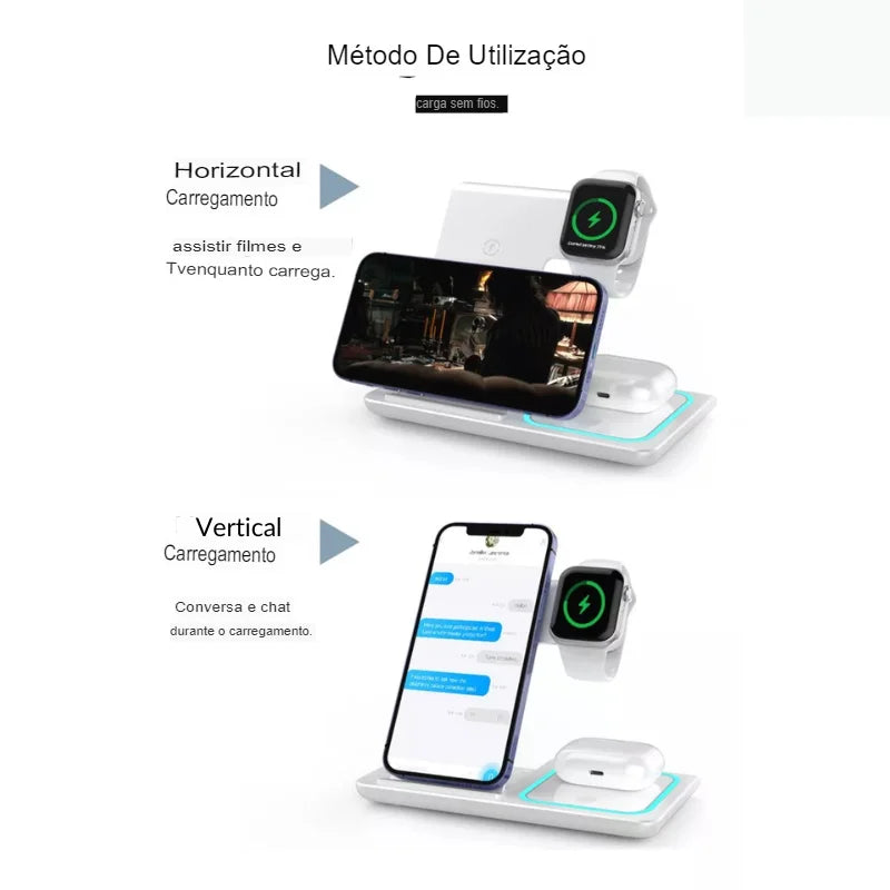 Carregador Wireless 3 em 1