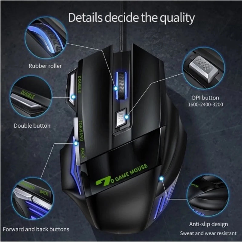 Mouse Gamer X7 3200 DPI