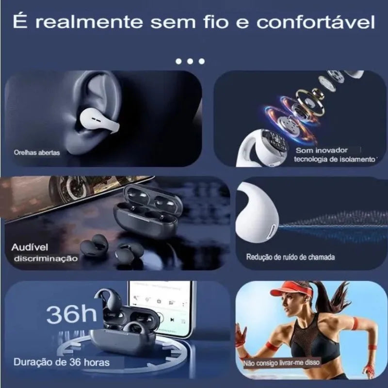 Fones Bluetooth de Condução Óssea