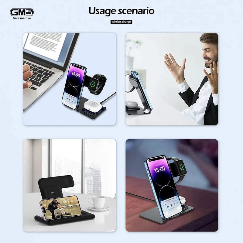 Carregador Wireless 3 em 1