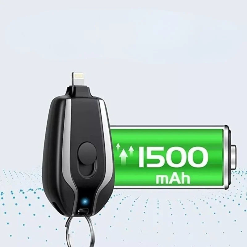 Chaveiro Mini Power Bank 1500mAh