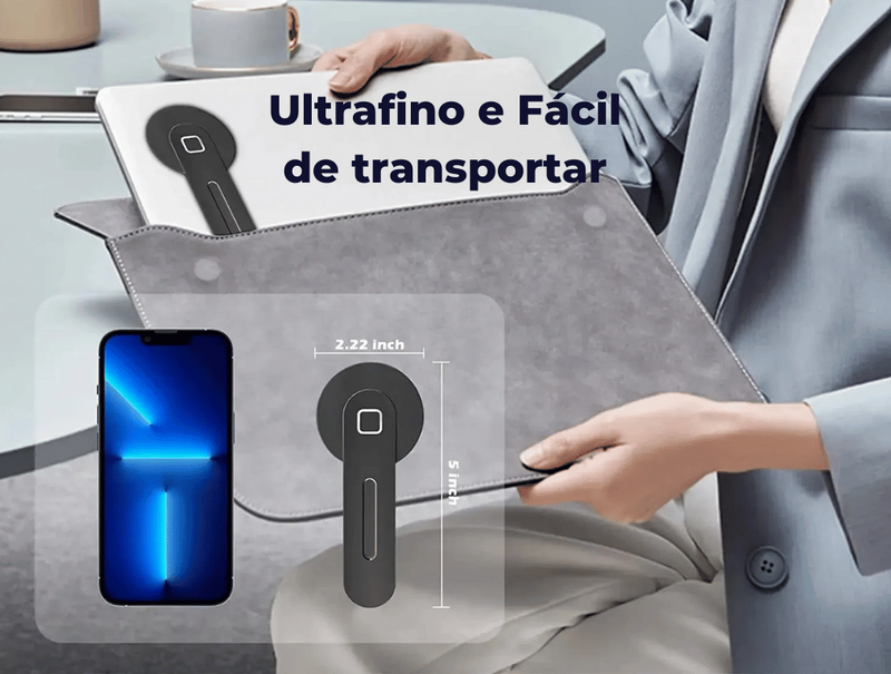 Suporte De Alumínio Ultrafino Magnético Para celular