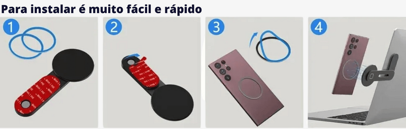 Suporte De Alumínio Ultrafino Magnético Para celular