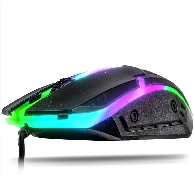 Kit Gamer Teclado Semi-Mecânico + Mouse 3200 DPI RGB