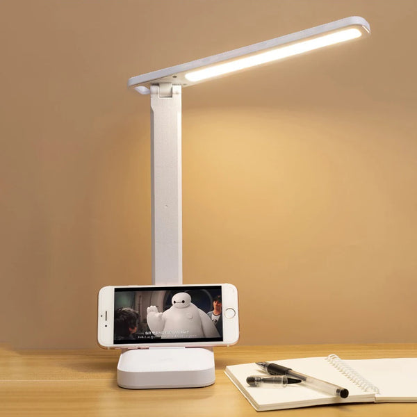 Luminária de Mesa LED com Ajuste de Ângulo e Brilho