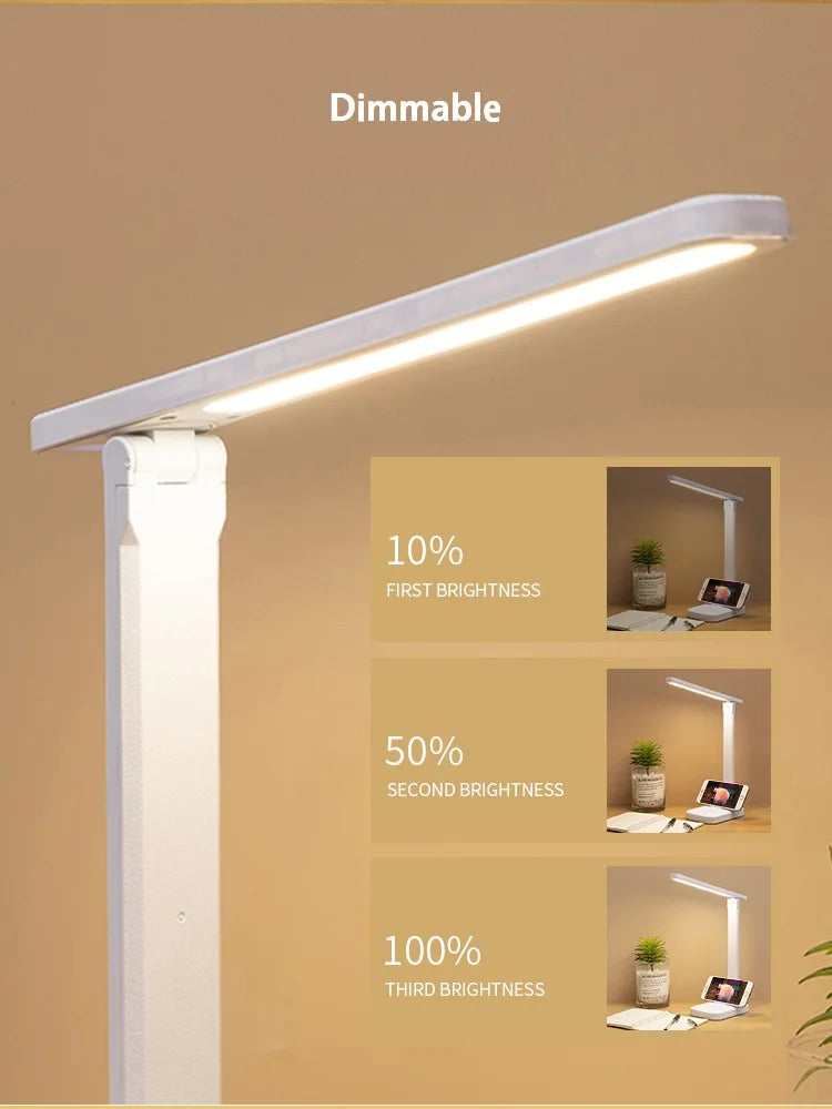 Luminária de Mesa LED com Ajuste de Ângulo e Brilho