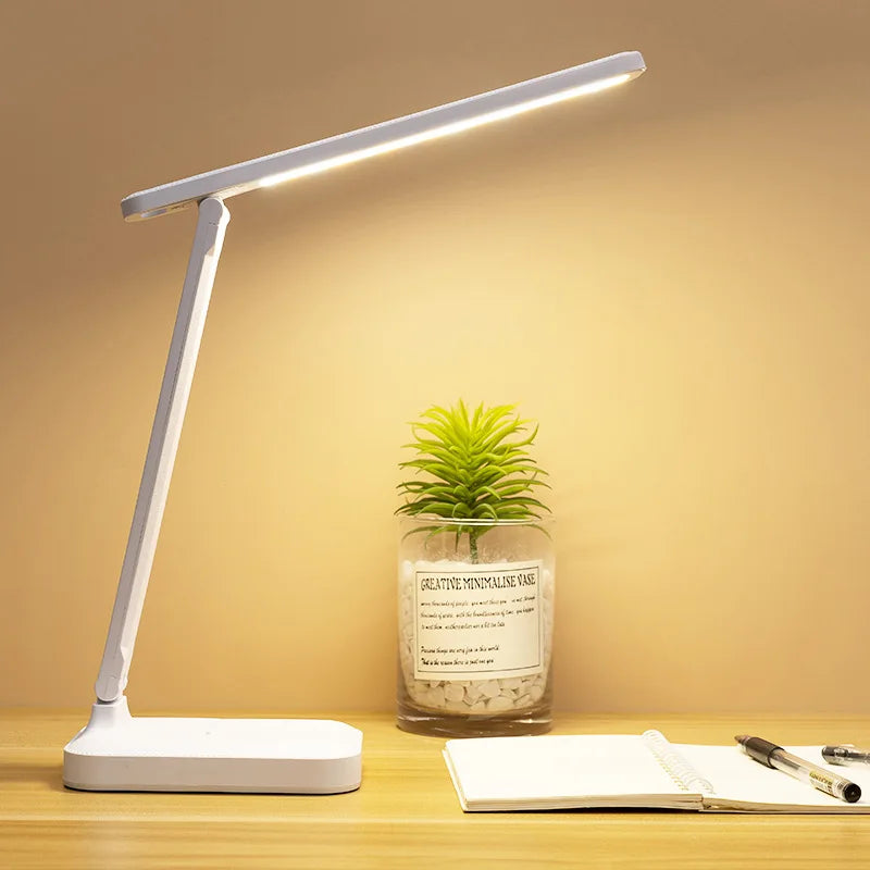 Luminária de Mesa LED com Ajuste de Ângulo e Brilho