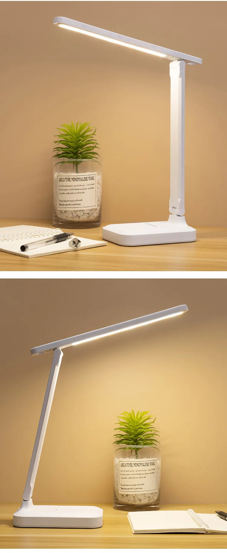 Luminária de Mesa LED com Ajuste de Ângulo e Brilho